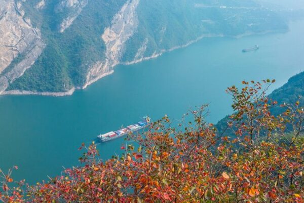 Autumn Magic: Red Leaves Meet Ancient Legends at Bingshu Baojian Gorge Autumn blaze red leaves meet ancient legend at Bingshu Baojian Gorge