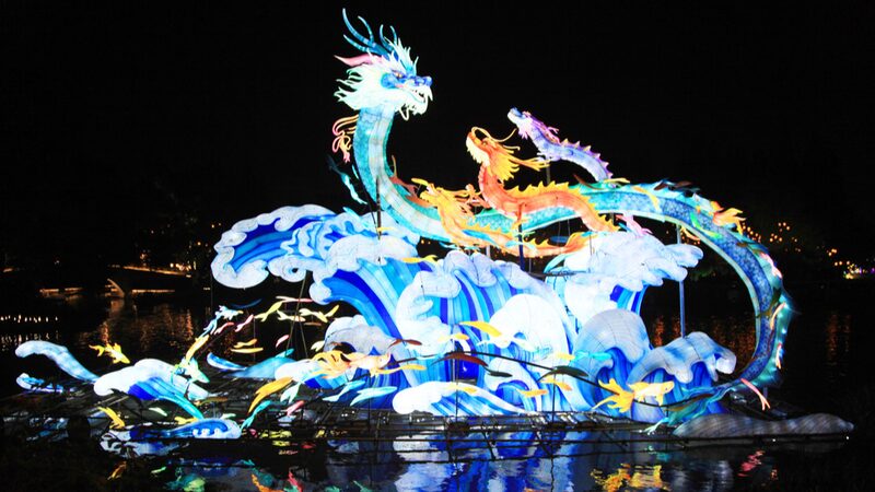 China_chic_lanterns_light_up_Bailuzhou_Park_in_Nanjing - Namaste Headlines 'China chic' lanterns light up Bailuzhou Park in Nanjing