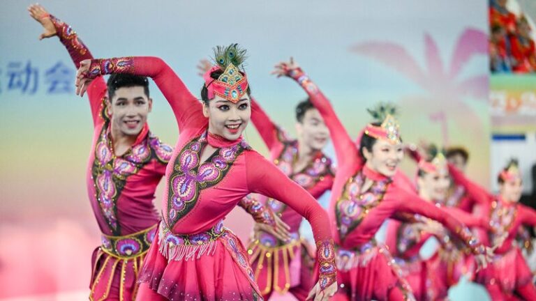 Ethnic_aerobics_event_wows_spectators_during_national_games_in_Sanya - Namaste Headlines Ethnic aerobics event wows spectators during national games in Sanya