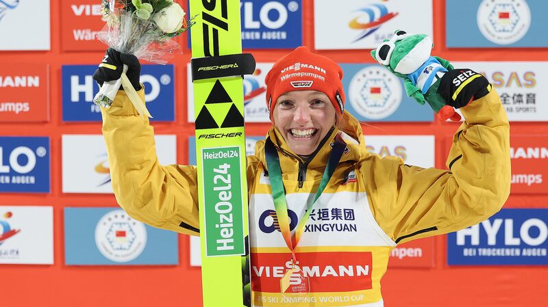 Germanys_Schmid_wins_womens_normal_hill_at_Ski_Jumping_World_Cup - Namaste Headlines Germany's Schmid wins women's normal hill at Ski Jumping World Cup
