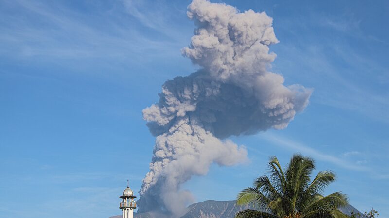 Indonesia's Marapi volcano erupts, spewing ash and hot clouds