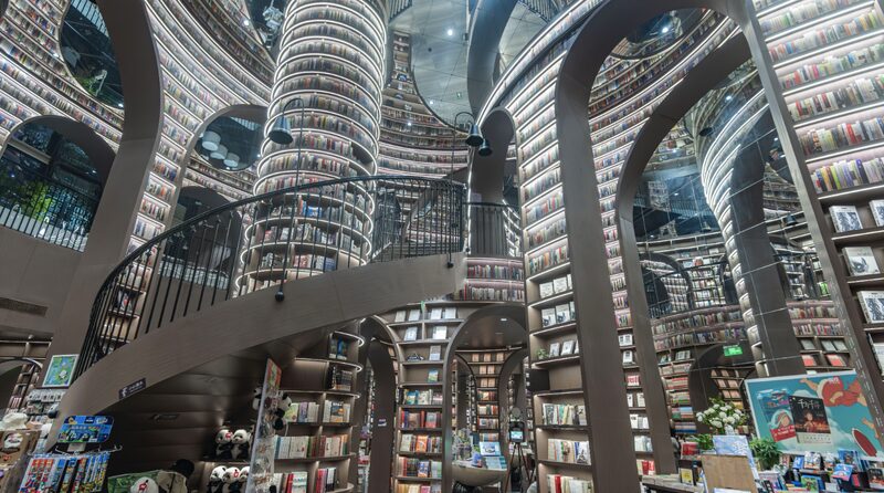 Internet-famous bookstore offers a futuristic reading space