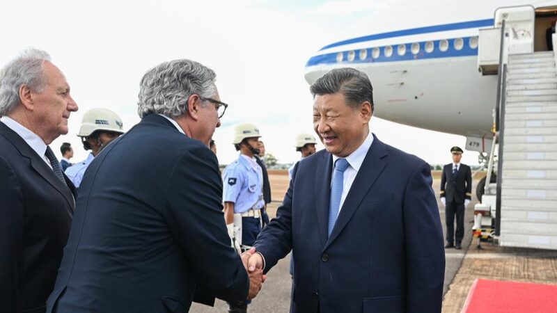 President_Xi_arrives_in_Brazils_Brasilia_for_state_visit - Namaste Headlines President Xi arrives in Brazil's Brasilia for state visit