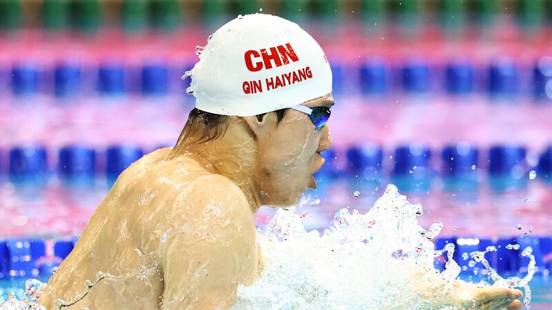 Qin_wins_mens_100m_breaststroke_gold_at_World_Cup_in_Singapore - Namaste Headlines Qin wins men's 100m breaststroke gold at World Cup in Singapore