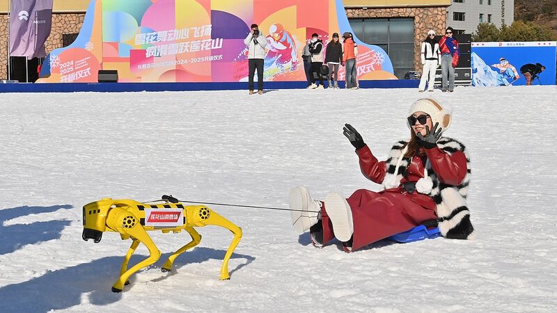 Robotic_dogs_go_on_duty_at_ski_resort_in_China - Namaste Headlines Robotic dogs go on duty at ski resort in China