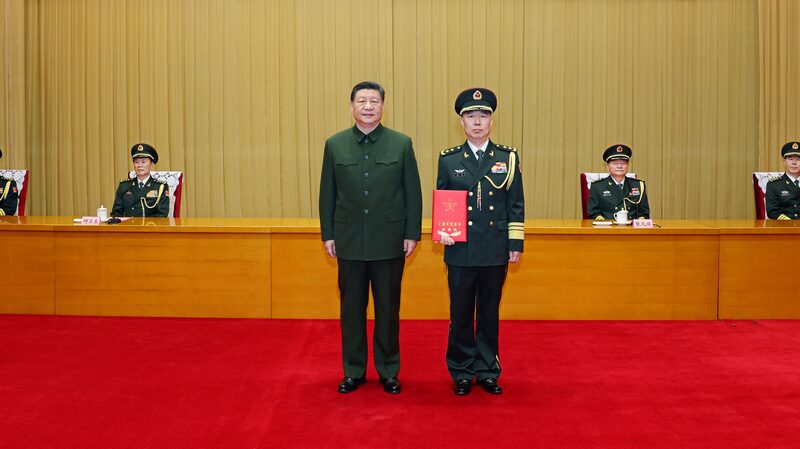Xi_presents_order_to_promote_military_officer_to_rank_of_general - Namaste Headlines Xi presents order to promote military officer to rank of general