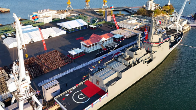 DPRK_Unveils_High_Tech_5_000_Tonne_Warship - Namaste Headlines DPRK_Unveils_High_Tech_5_000_Tonne_Warship
