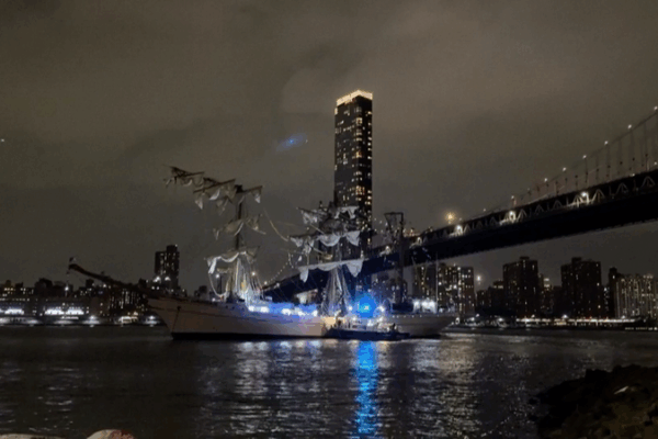 Festive Sail Turns Chaotic: Navy Ship Crashes into Brooklyn Bridge Festive_Sail_Turns_Chaotic__Navy_Ship_Crashes_into_Brooklyn_Bridge video poster