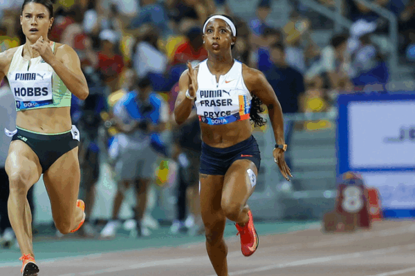 Tia Clayton Outshines Fraser-Pryce in Doha 100m Sprint Tia_Clayton_Outshines_Fraser_Pryce_in_Doha_100m_Sprint