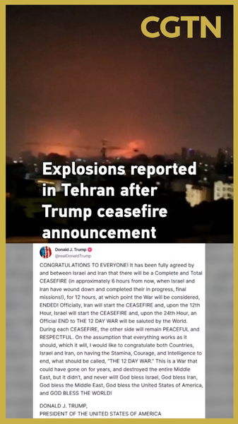 Explosions Rock Tehran After Ceasefire Announcement Explosions_Rock_Tehran_After_Ceasefire_Announcement video poster