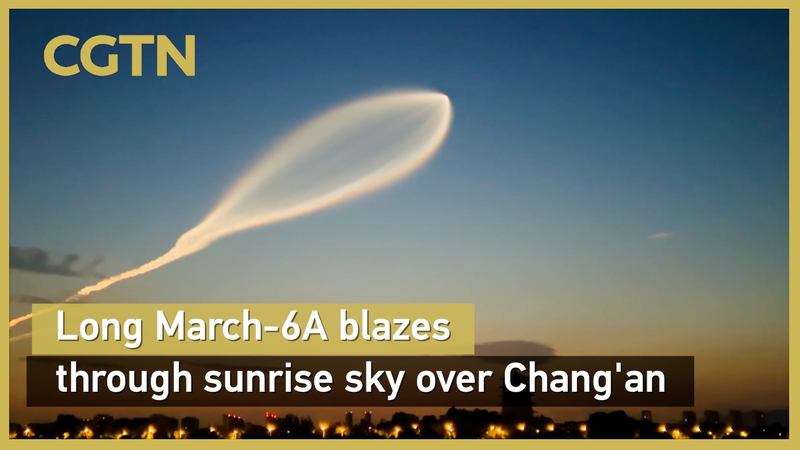 Sunrise Blaze: Long March-6A Rockets Over Chang’an Tower Sunrise_Blaze__Long_March_6A_Rockets_Over_Chang_an_Tower video poster