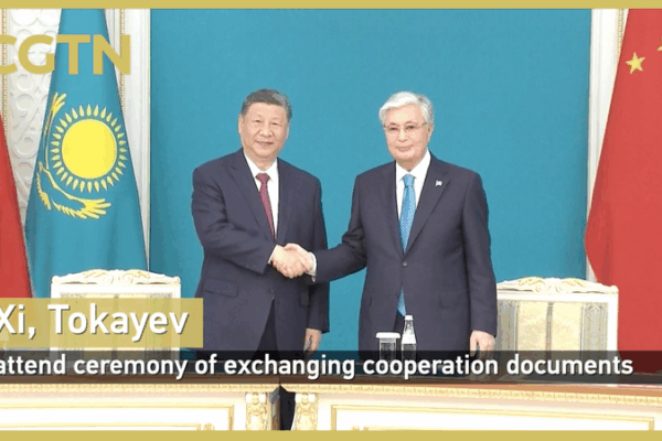 Xi___Tokayev_Seal_Multi_Sector_Pact_in_Astana video poster