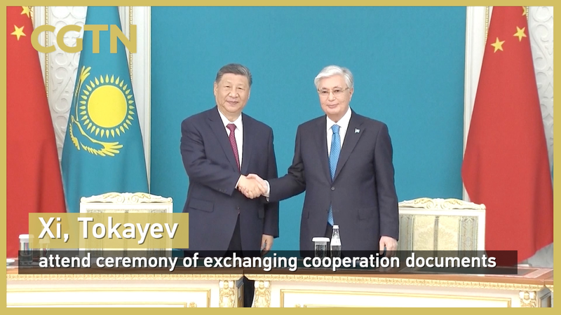Xi___Tokayev_Seal_Multi_Sector_Pact_in_Astana video poster