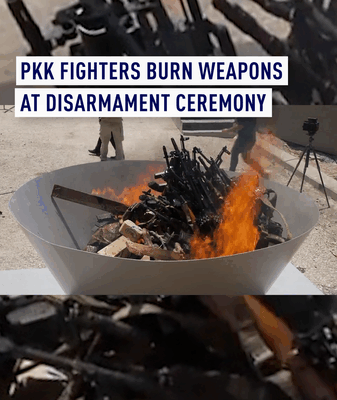PKK Burns Weapons in Bold Step Toward Peace PKK_Burns_Weapons_in_Bold_Step_Toward_Peace video poster