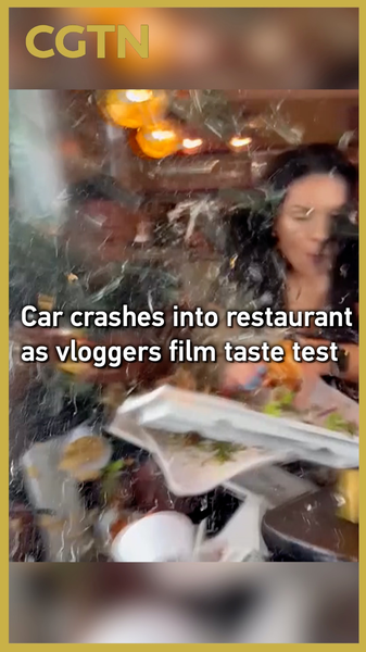 Car Crashes Through Window During Food Vlog Shoot 😱🚗 Car Crashes Through Window During Food Vlog Shoot 😱🚗 video poster