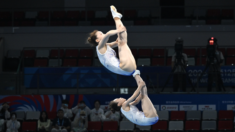 Golden Bounce: Chinese Mainland Win Women’s Synchro Trampoline at Chengdu 🥇 Golden Bounce: Chinese Mainland Win Women's Synchro Trampoline at Chengdu 🥇