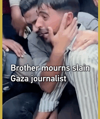 Brother Mourns Slain Gaza Journalist in Nasser Hospital Strike Brother_Mourns_Slain_Gaza_Journalist_in_Nasser_Hospital_Strike video poster