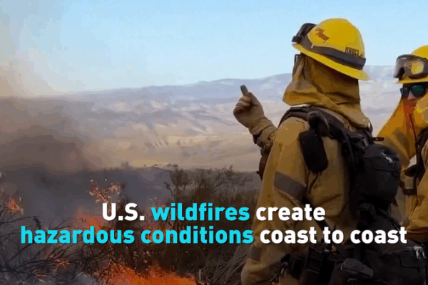 US Wildfires Rage Coast to Coast 🔥😷 US Wildfires Rage Coast to Coast 🔥😷 video poster