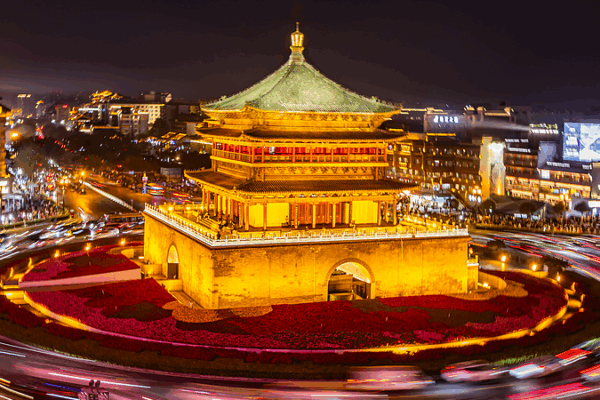 Magical Night Glow at Xi’an Bell Tower Magical_Night_Glow_at_Xi_an_Bell_Tower video poster