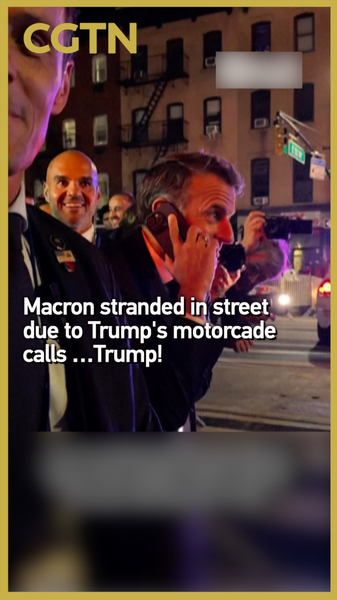 Macron Turns Traffic Jam into NYC Stroll After Trump’s Motorcade video poster