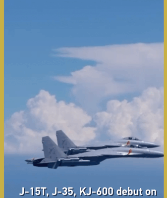 J-15T, J-35 & KJ-600 Take Flight on Fujian with Electromagnetic Catapult 🚀 J-15T, J-35 & KJ-600 Take Flight on Fujian with Electromagnetic Catapult 🚀 video poster