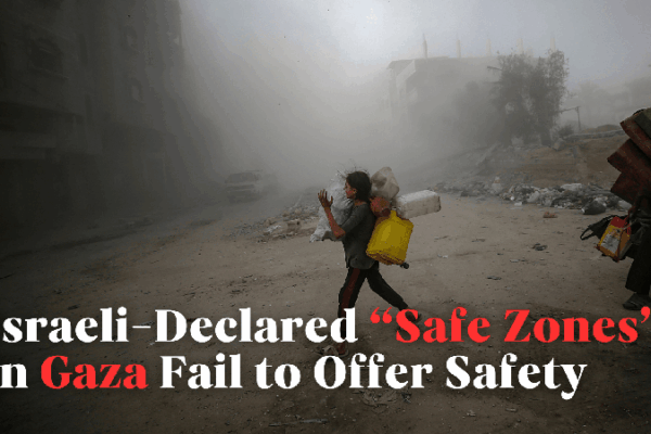 Gaza’s ‘Safe Zones’ Shatter Under Bombardment Gaza’s ‘Safe Zones’ Shatter Under Bombardment video poster