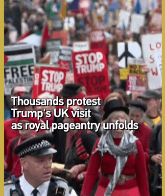London Protests Heat Up as Trump Arrives for Royal State Visit London_Protests_Heat_Up_as_Trump_Arrives_for_Royal_State_Visit video poster