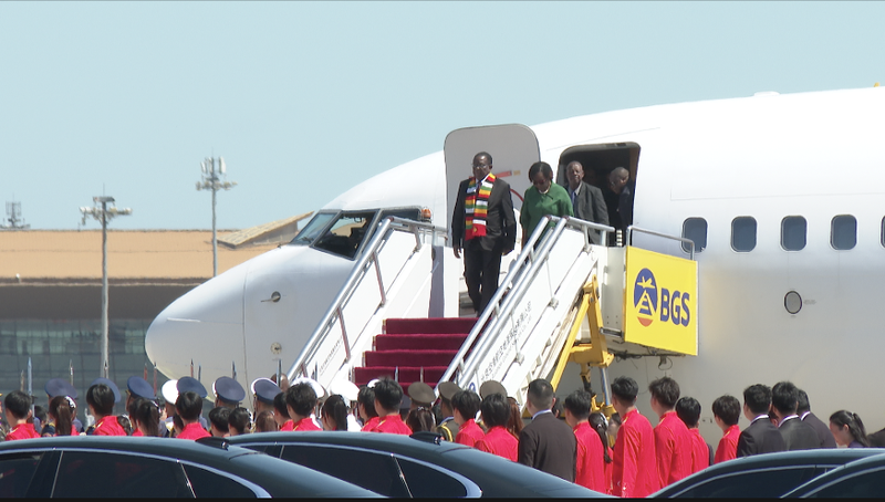 Zimbabwe’s Mnangagwa Lands in Beijing for China’s Victory Day 🎉 Zimbabwe's Mnangagwa Lands in Beijing for China's Victory Day 🎉 video poster