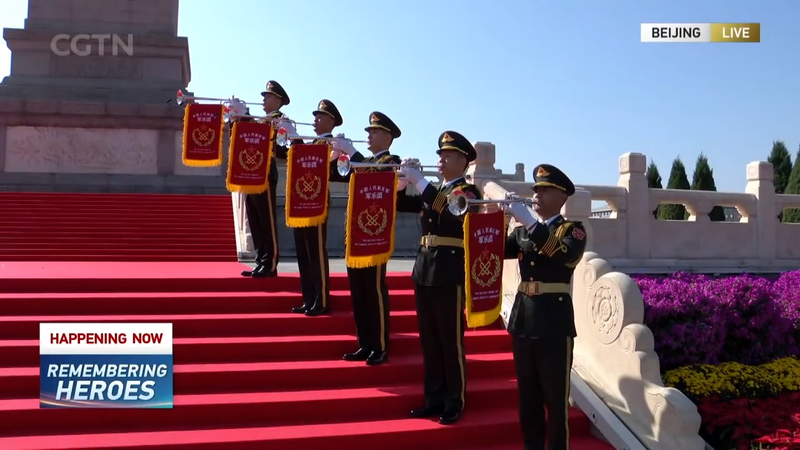 PLA_Trumpeters_Honor_Heroes_at_Tiananmen_Square_Ceremony video poster