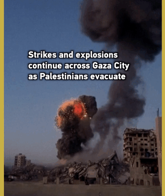 Gaza City Hit by Strikes 🔥 Residents Flee Ahead of Ground Offensive Gaza City Hit by Strikes 🔥 Residents Flee Ahead of Ground Offensive video poster