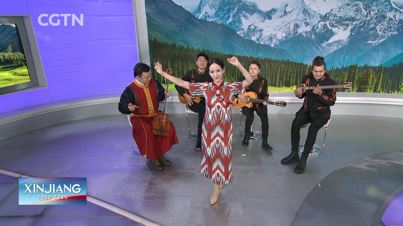Oghuz’s “A Glass of Wine” Shines at CGTN’s 70th Xinjiang Celebration video poster
