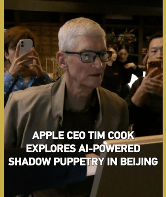 Tim Cook’s AI Meets Ancient Shadow Puppets in Beijing Tim Cook’s AI Meets Ancient Shadow Puppets in Beijing video poster