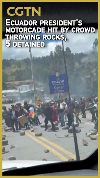 DBIIN6BP4FE6U0ES0UX5 - Namaste Headlines Ecuador President’s Motorcade Attacked in Diesel Subsidy Protests video poster