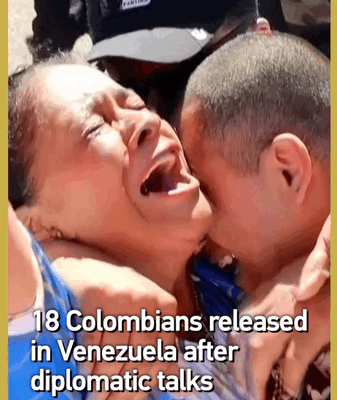 Emotional Reunions: 18 Colombians Freed by Venezuela After Diplomatic Talks Emotional_Reunions__18_Colombians_Freed_by_Venezuela_After_Diplomatic_Talks video poster