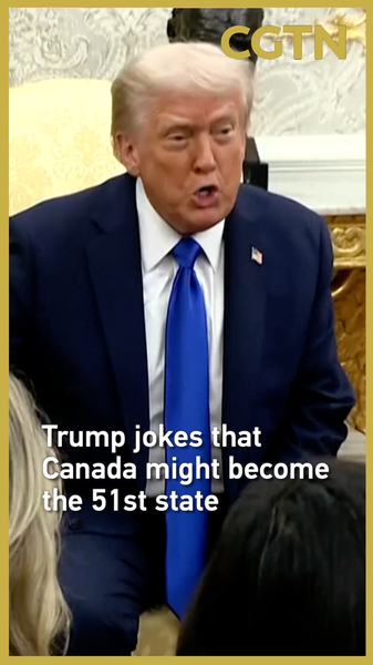 Trump Teases Canada as “51st State” in White House Banter video poster