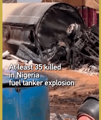 Tragic Nigeria Fuel Tanker Blast Kills 35 – Safety Concerns Rise Tragic Nigeria Fuel Tanker Blast Kills 35 – Safety Concerns Rise video poster