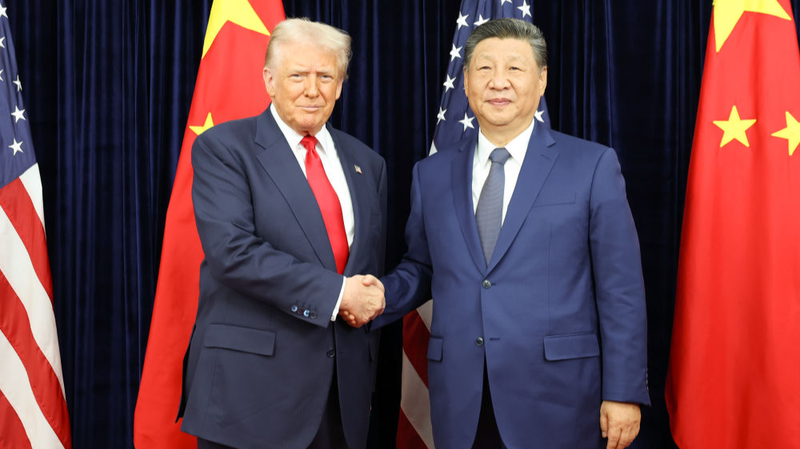Xi Jinping and Donald Trump’s Handshake in Busan 🤝 video poster