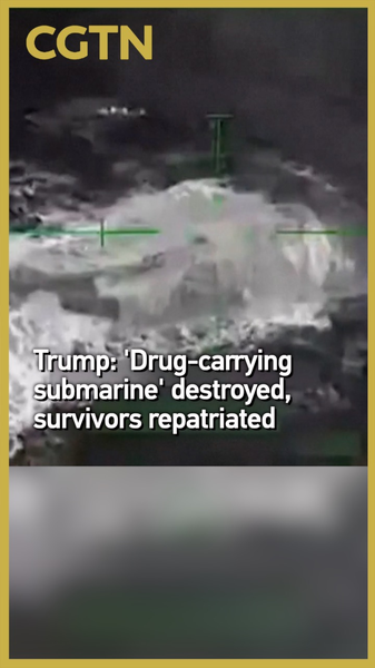 Trump: U.S. Strikes Drug-Carrying Sub, Repatriates 2 Survivors Trump__U_S__Strikes_Drug_Carrying_Sub__Repatriates_2_Survivors video poster