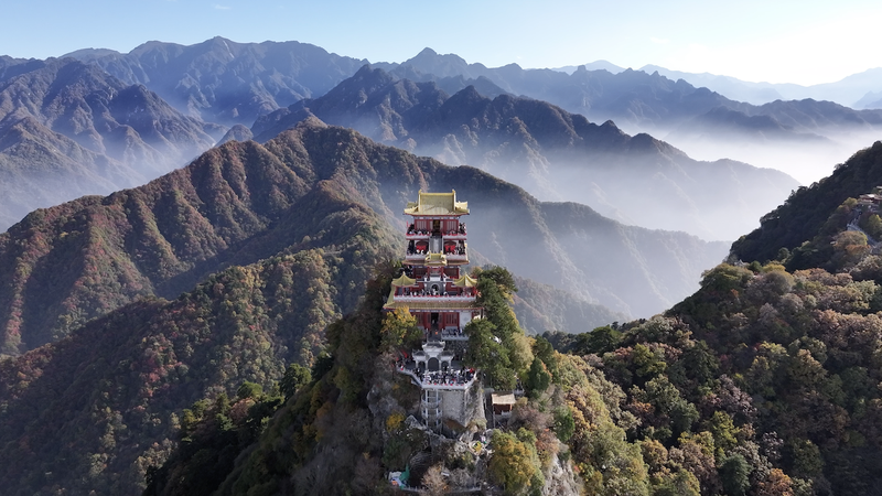 RAWCNH73DHQHH07VUIPV - Namaste Headlines Discover Xi'an's South Wutai Mountain: Autumn Clouds & Ancient Temples 🍂 video poster