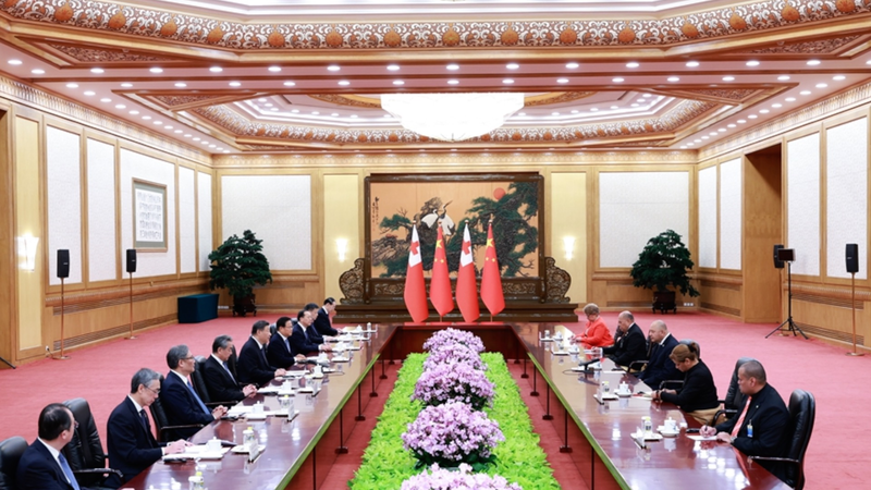 Xi and Tonga’s King Tupou VI Pledge Solidarity and Friendship video poster