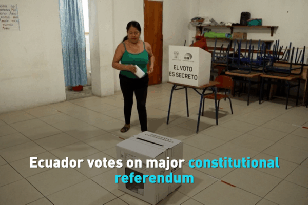 Ecuador Votes Today: Major Constitutional Referendum 🗳️ video poster