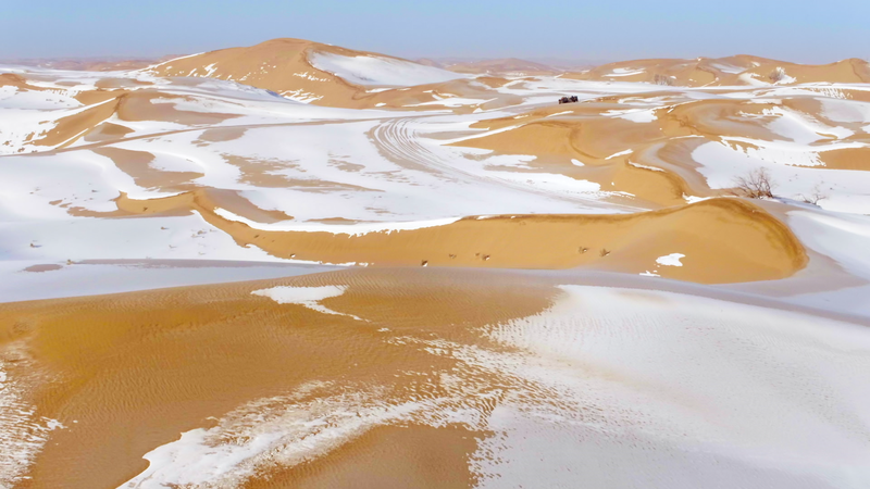 Snow in Ningxia’s Desert: A Winter Wonderland