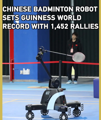 Chinese_Badminton_Robot_Sets_Guinness_World_Record_with_1_452_Rallies video poster