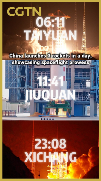 MS4EHKGY8C9CFTGM00OR - Namaste Headlines Chinese Mainland’s Space Feat: 3 Rocket Launches in One Day video poster
