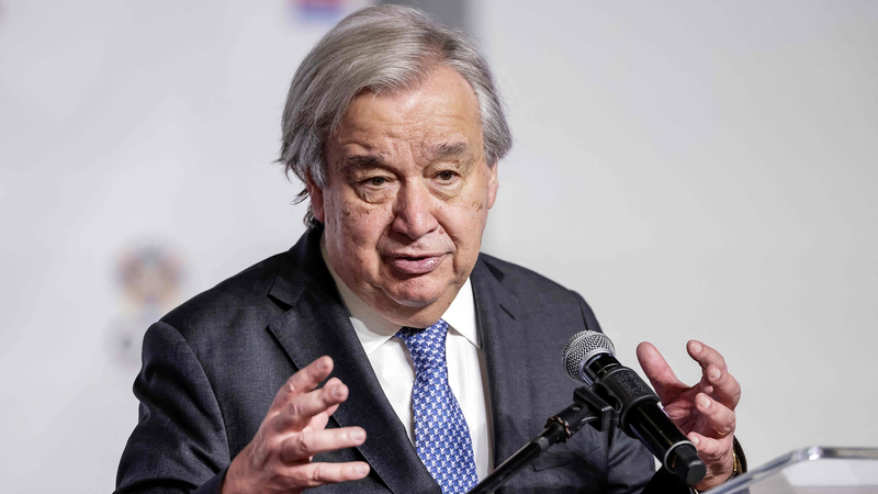 RJ8EBDXU1HLJYBRYKKA5 - Namaste Headlines UN Chief: Israel’s Gaza Campaign 'Fundamentally Wrong'