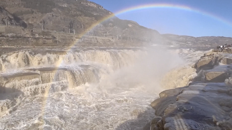 Rare_Double_Rainbow_Dazzles_Hukou_Waterfall_This_Winter_poster - Namaste Headlines Rare_Double_Rainbow_Dazzles_Hukou_Waterfall_This_Winter video poster