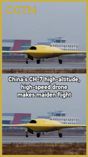 China’s New CH-7 Drone Soars in Maiden High-Speed Flight video poster
