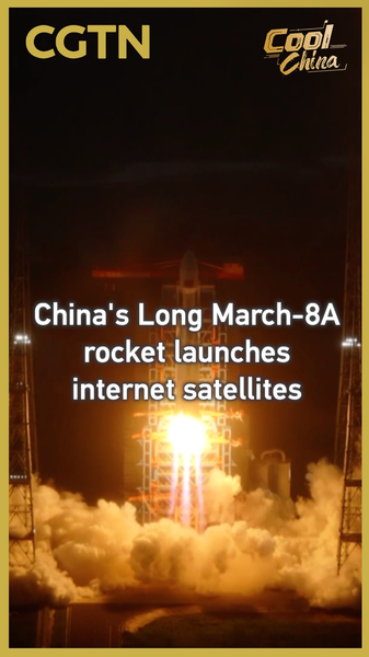 China’s Long March-8A Rocket Lifts Internet Satellites video poster