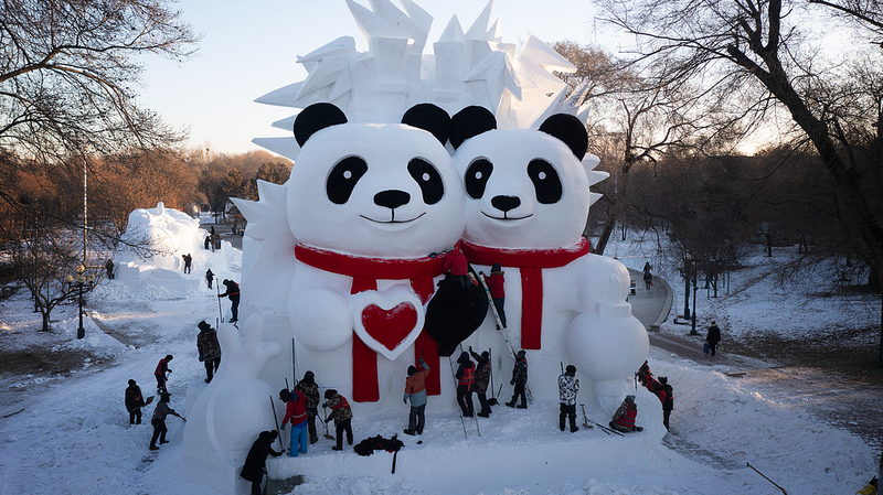 Over 260 Snow Sculptures Ready for Harbin’s Sun Island Expo