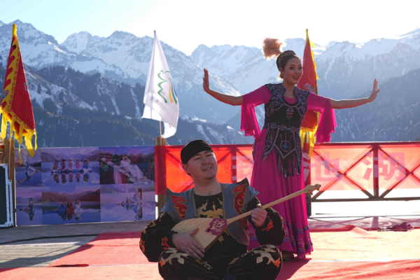 Xinjiang's Tianchi Lake Rings in 2026 with Drum Beats and Dance 🥁✨ video poster